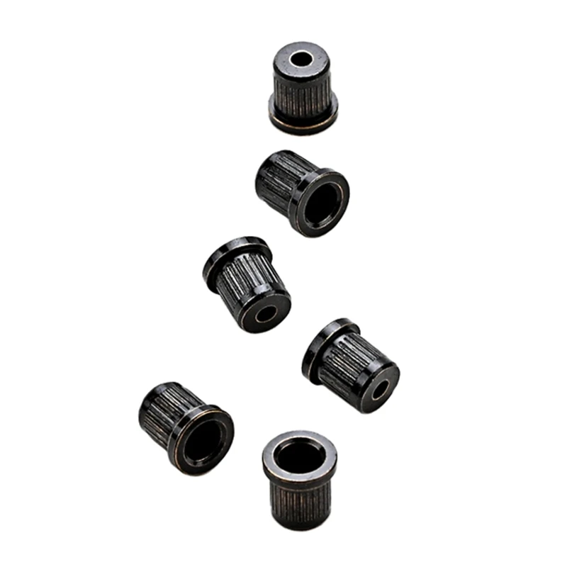 6 Pcs Guitar String Mounting Buckle Through Body Ferrules Bushings for Guitar Musical Instruments Parts Durable 448D