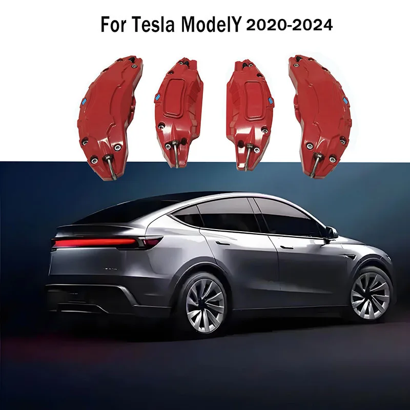 

Tesla Model Y Brake Caliper Covers 2020-2024 Accessories Front and Rear 4PCS