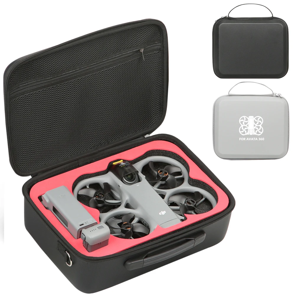 For DJI Avata 360 Storage Bag Pu Leather Waterproof Case Combo Travel Handle Carrying Safety Hook Anti-Dust Cross-Body Protector