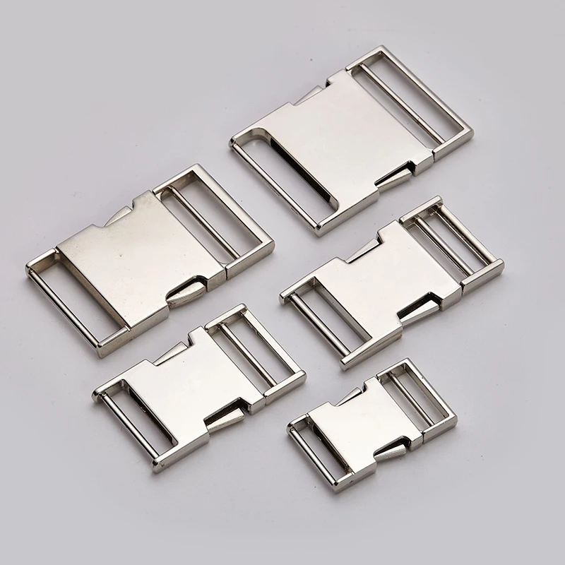 

15/20/25/32/40mm Wide Metal Clip Buckles Silver/Black Side Release Buckle For Bags Hardware Backpack Strap Belt Adjuster Clasp