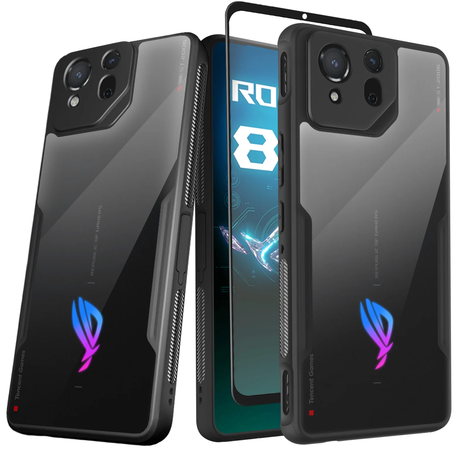 HARUINO all inclusive anti fall transparent esports game phone case suitable for Asus ROG Phone 8 Pro case male Rog Phone 8