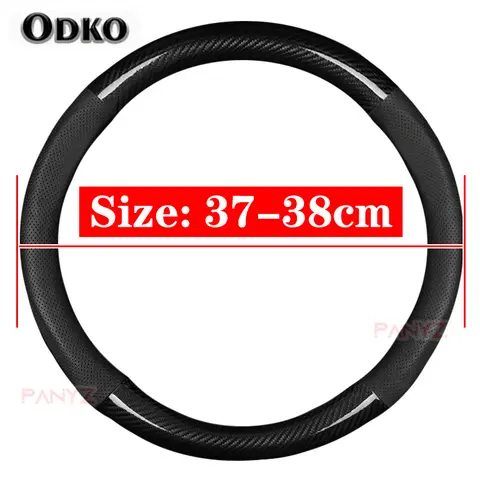 10 best sales steering wheel cover carbon fiber - №7