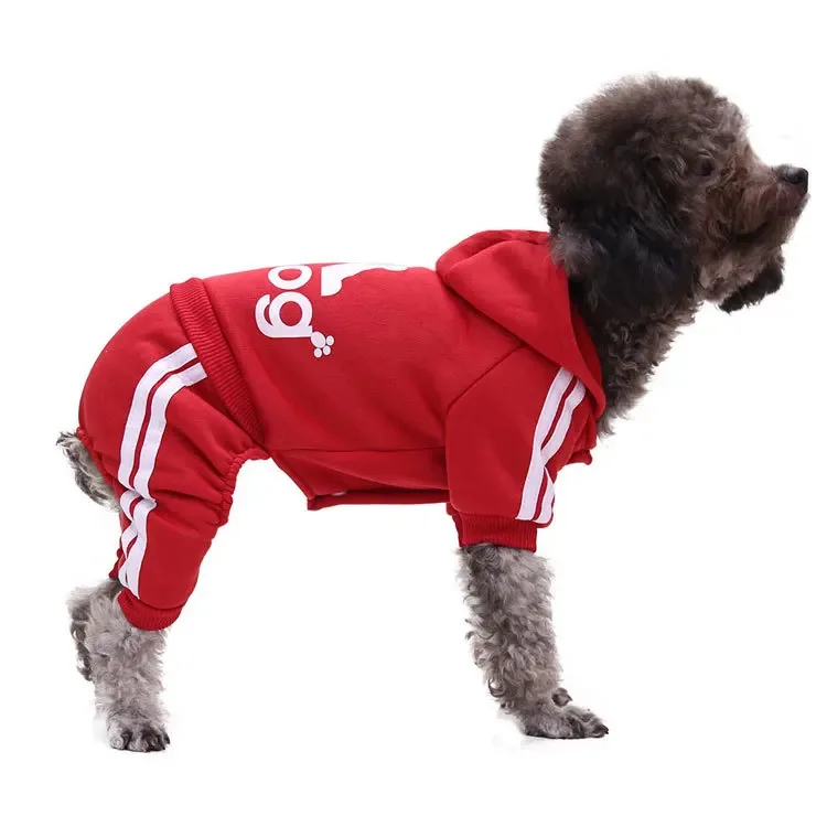 Fashion Dog Hoodies Tracksuit for Dogs Autumn Winter Dog Clothes Sport Sweatshirt Small Dogs Jumpsuit Soft & Warm Yorkie Outfit image 5