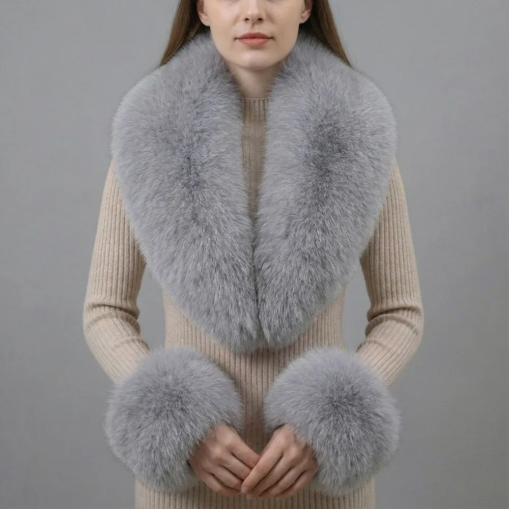 Echarpe-en-fausse-fourrure-a-texture-chaude-col-detachable-doux-au-toucher-ensemble-de-manchettes-chauffe-cou-confortable-et-moelleux-pour-la-saison-hivernale
