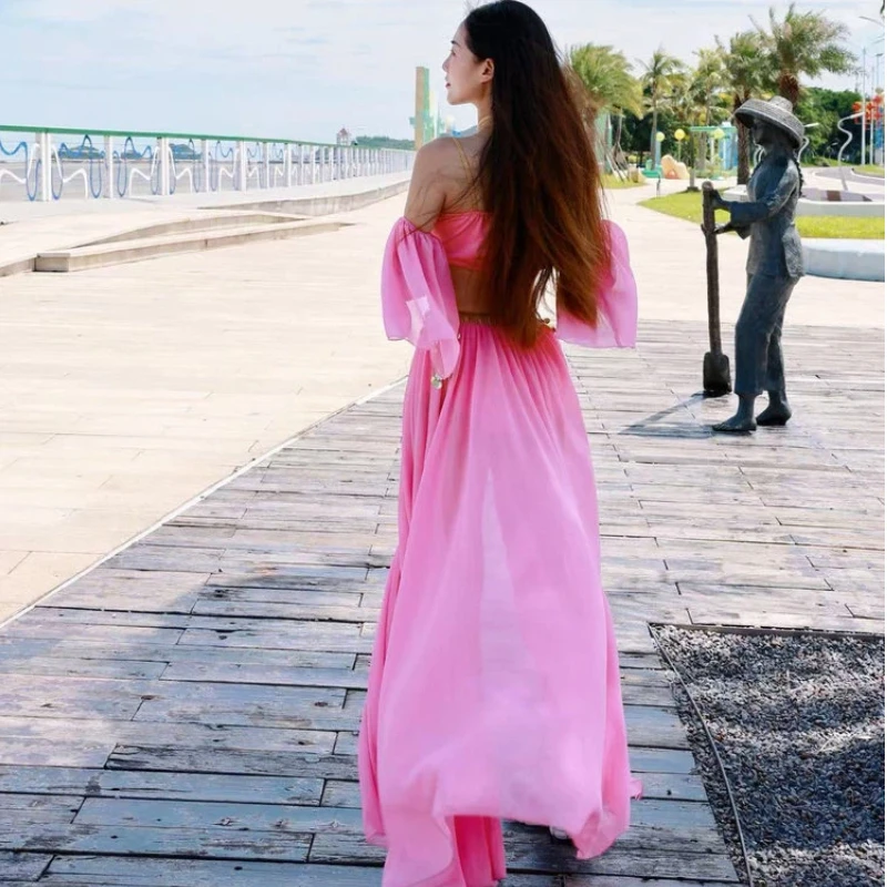 Neues Bauchtanz-Auftrittskleid Orientalischer Tanz Chiffon-Rock Ägyptische Tänzerin Bühnenoutfit für Frauen