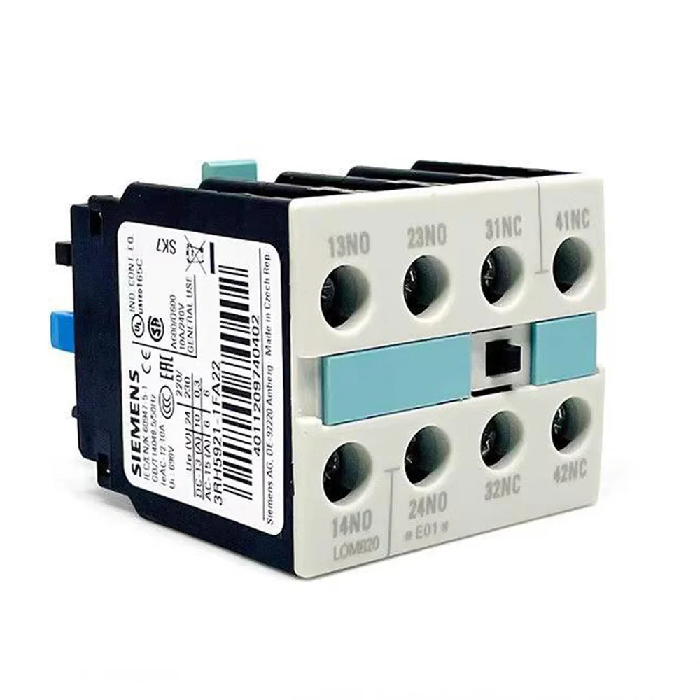 Original Auxiliary Switch Block Contact Relay 3RH5921-1FA22/1CA10/1CA01/1EA11/1DA11 1NC 1NO 2NC 2NO Contactor Module Accessories