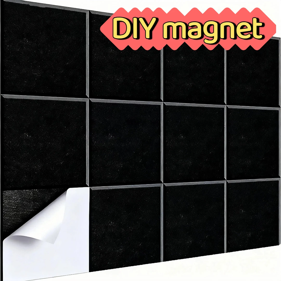 Self-adhesive magnetic cube - single-sided adhesive magnetic strip, suitable for whiteboards, refrigerators, organizational art