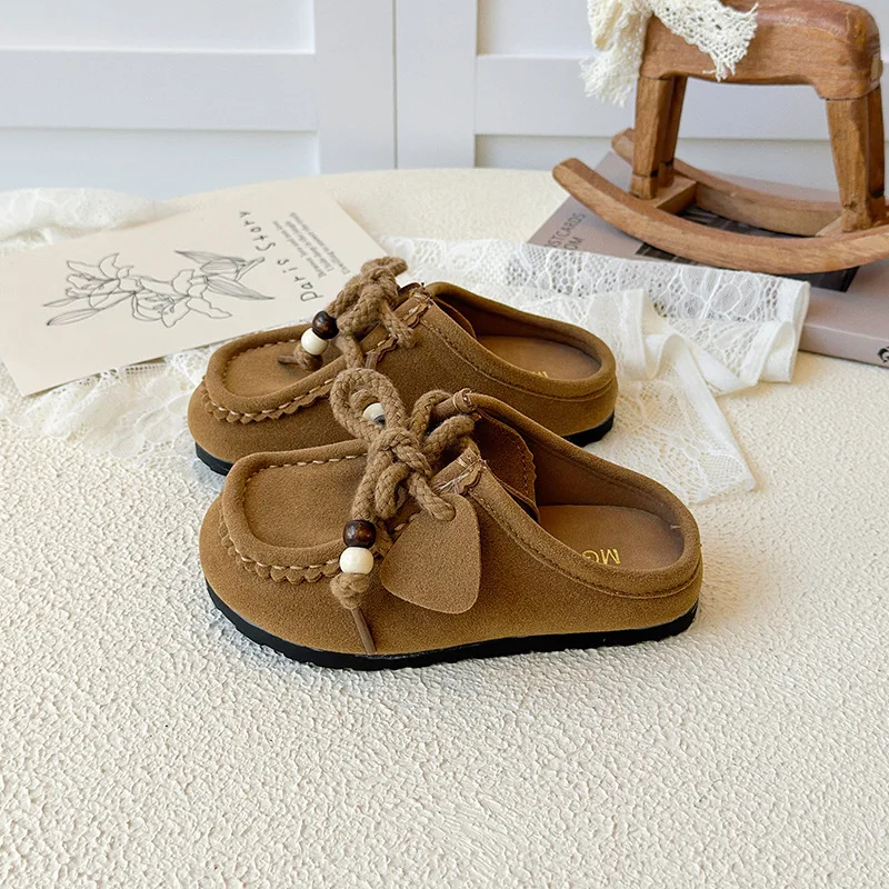 

2025 г., детская повседневная обувь без шнуровки для девочек и мальчиков, весенне-осенняя новая модная нескользящая универсальная обувь в корейском стиле на мягкой подошве