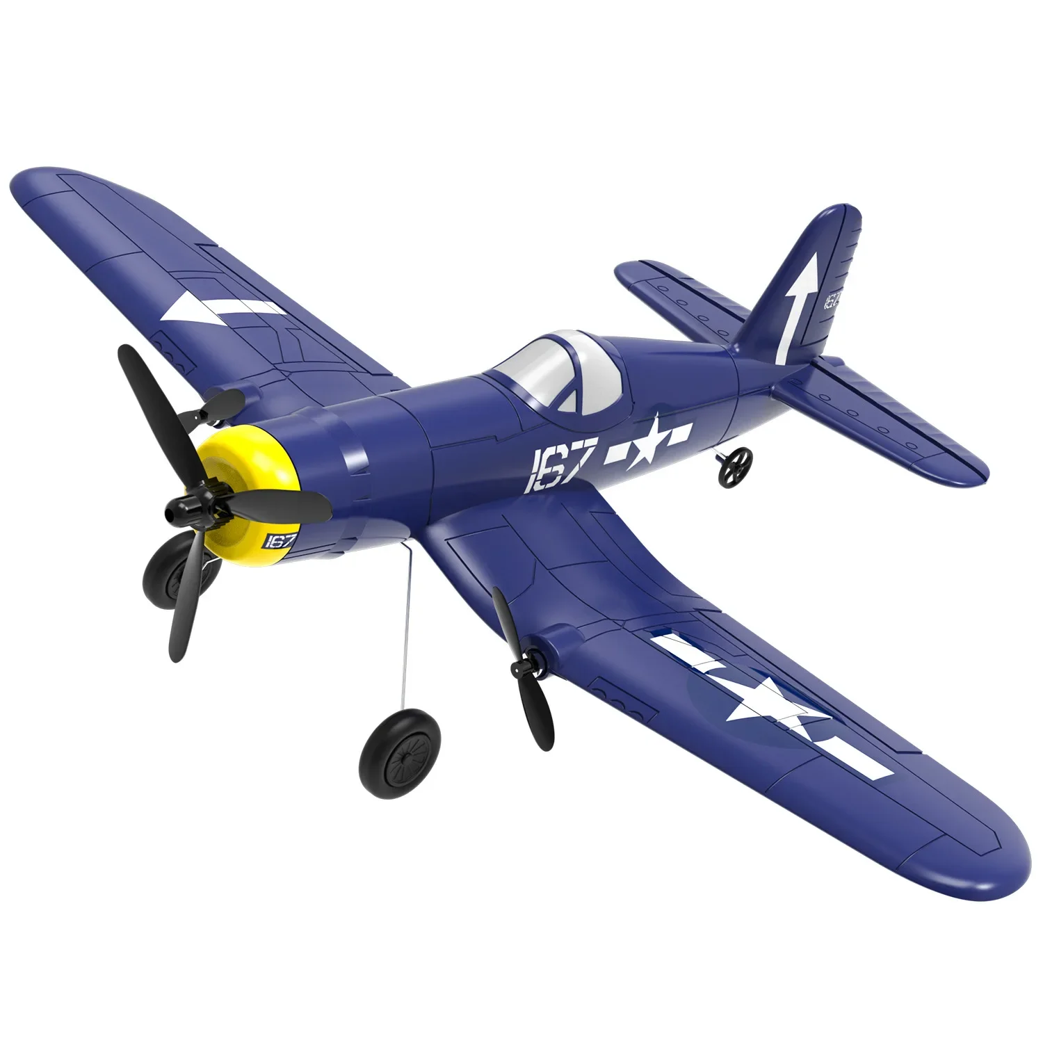 3-Channel, remote-controlled aircraft F4U fighter, fixed-wing model aircraft, electric