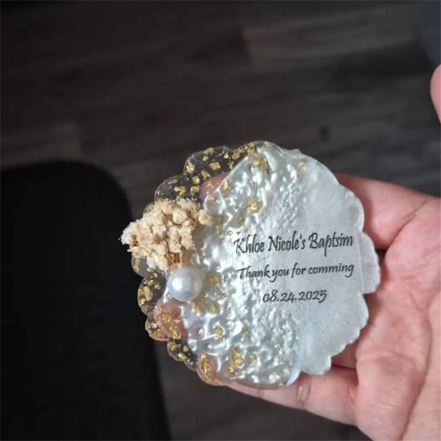 Baptism favors for boy, girl, Christening favors, First communion, Confirmation gift, Dedication, Holy Eucharist favors, Resin F view 3