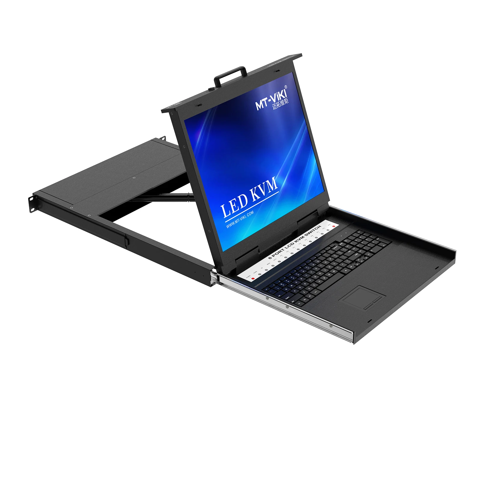 MT-ViKI 19 Inch IP LCD KVM Console Drawer 16 Port VGA, 1U RACK KVM Switch 19'' LCD KVM Switch Over IP AA