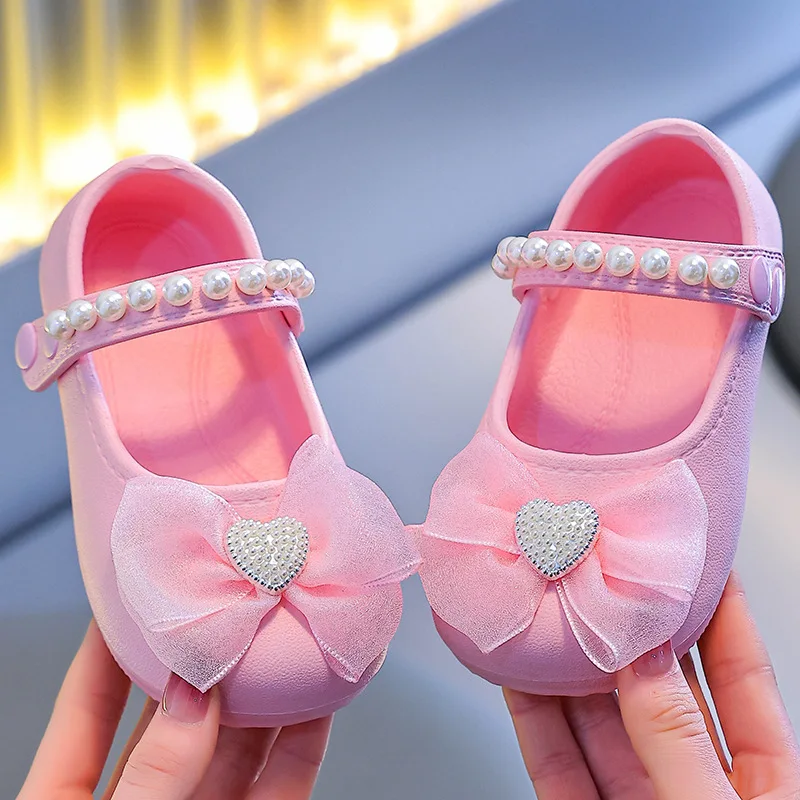 2026 Baby Mädchen Freizeitschuhe Kinder EVA-Schuhe mit Schleife Süße Niedliche Modische Prinzessinnen-Kinderschuhe für Hochzeitskleider und Partys Weiche Ballerinas – Detail 11