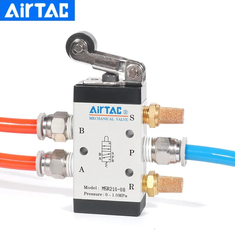 AirTac Mechanical Valve Switch M5R110/M5R210 Pneumatic 5/2 Way Control Valves M5R Sereis Roller Type