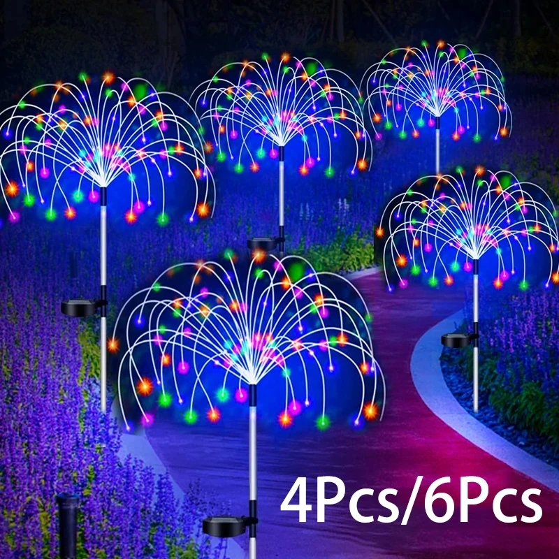 Solar LED Feuerwerk Lichterketten im Freien wasserdicht Garten Solar Licht Dekoration Rasen Terrasse Hof Lichter Hochzeits feier