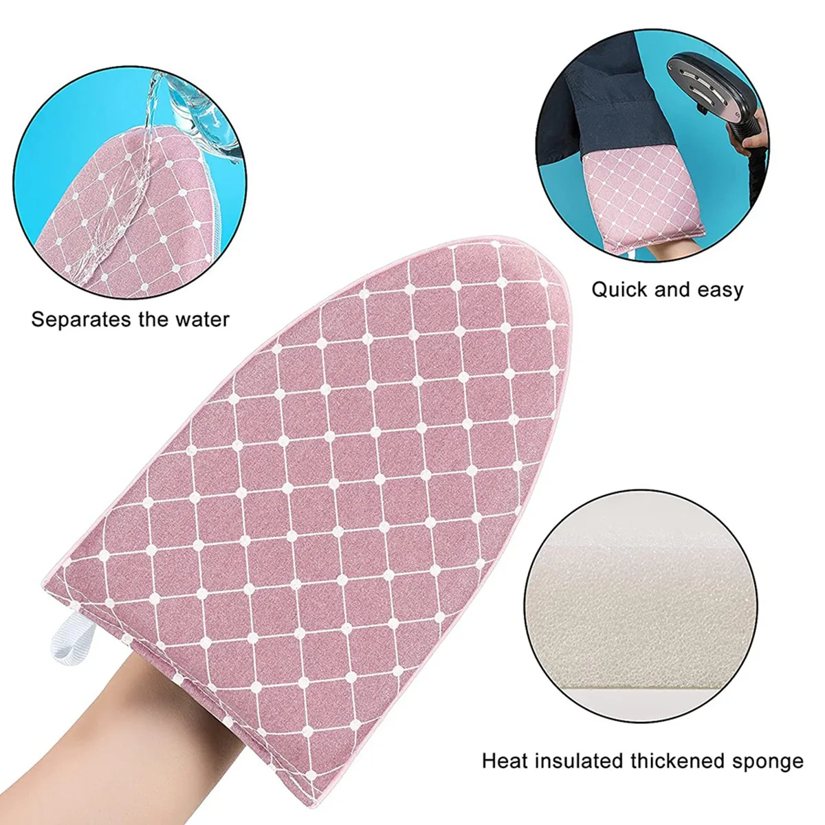 Clothing Steam Iron Gloves Steam-Proof Gloves Heat-Resistant Clothing Steam Gloves Clothing Steam Accessories Pink