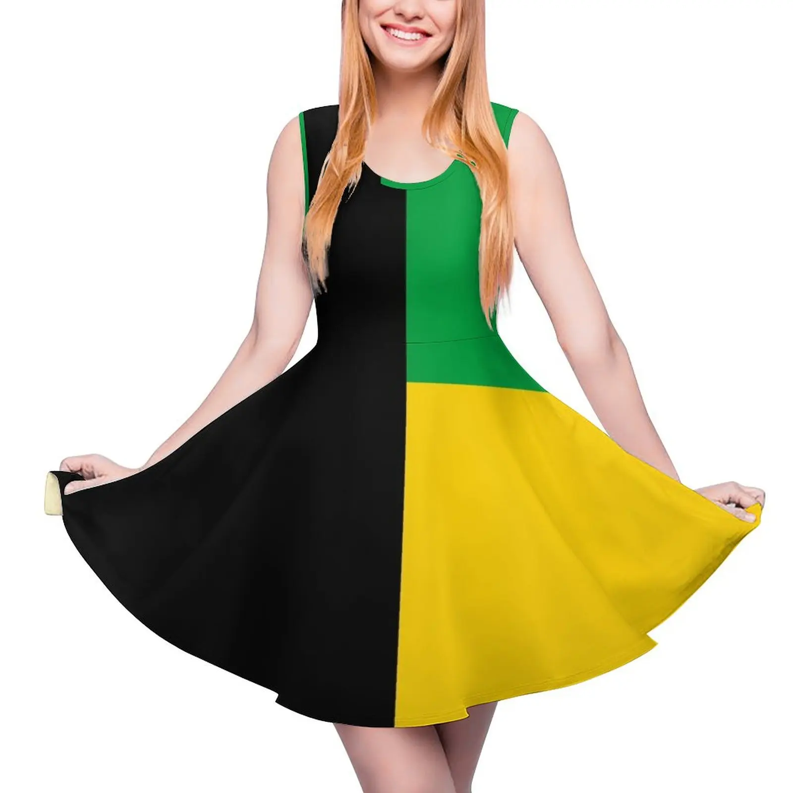 

Jamaican Flag Solid Colours Sleeveless Dress luxury evening dress woman for wedding summer women"s dress 2024