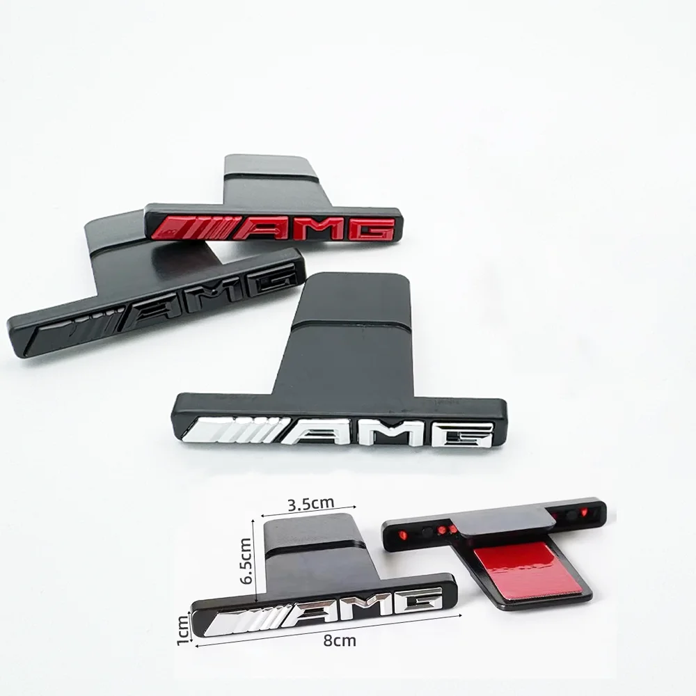 

1Pc AMG Logo Emblem Car Front Grille Badge For Mercedes Benz w211 W124 W169 W176 W177 W202 W203 W204 W205 W210 accessories