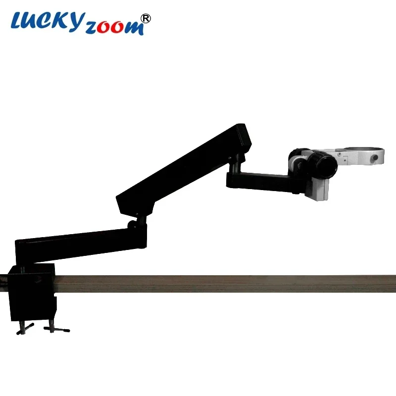 Table Clamp Articulating Arm Microscope Stand For Stereo Zoom Microscopio 76MM Focusing Rack Trinocular Head Support Bracket