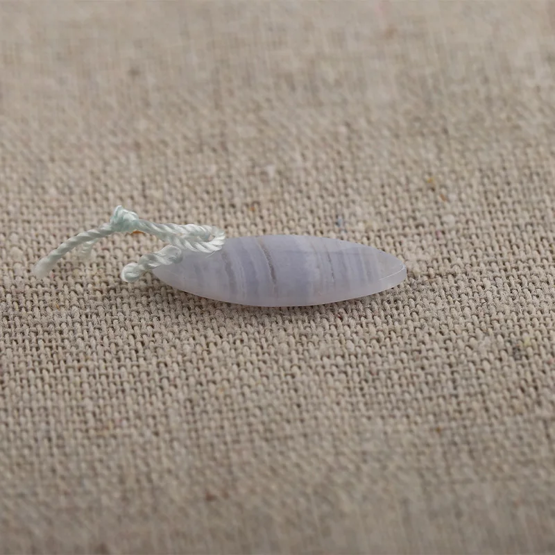 B&F Water Drop Blue Lace Agate Pendant Beads, Handmade Natural stones beads, Polished Stones for jewelry Making Supplies