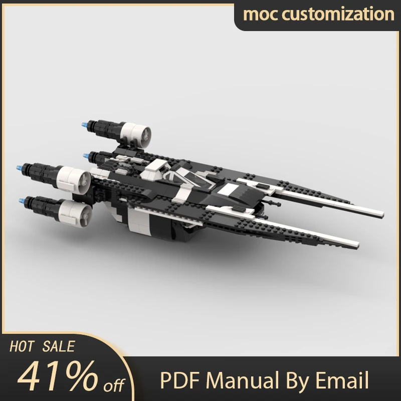 

670 шт. Moc Star Battle Partisan UT-60T модель Starfighter, строительные блоки, кирпичи, креативная сборка, развивающие игрушки, подарок на праздник