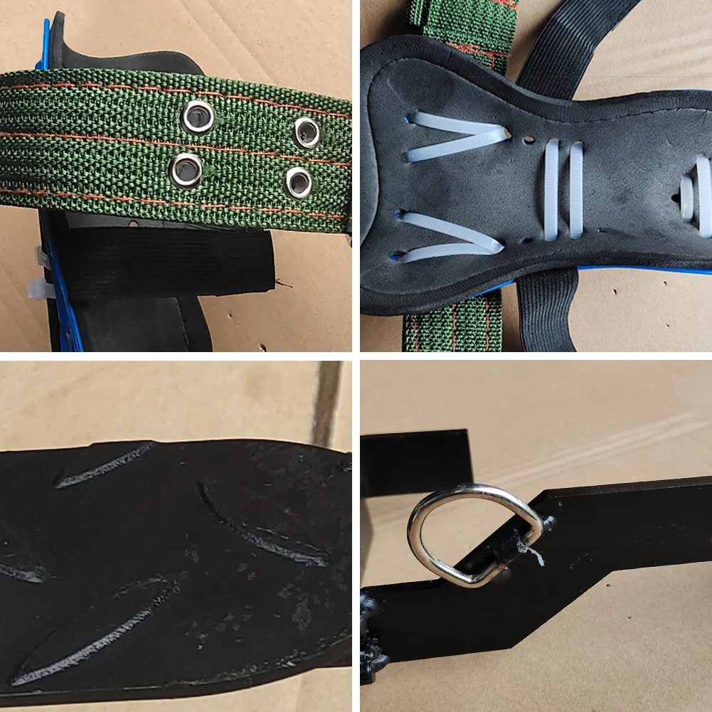 1Pair Tree Climbing Spikes Kit 350lbs Load Capacity Adjustable Stainless Steel Gear with Anti-Slip Pedals for Fruit Picking Tree