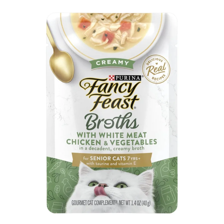 Purina Broths, Wet Cat Food, Chicken and Vegetable, 1.4 oz Pouch, 16 Pack