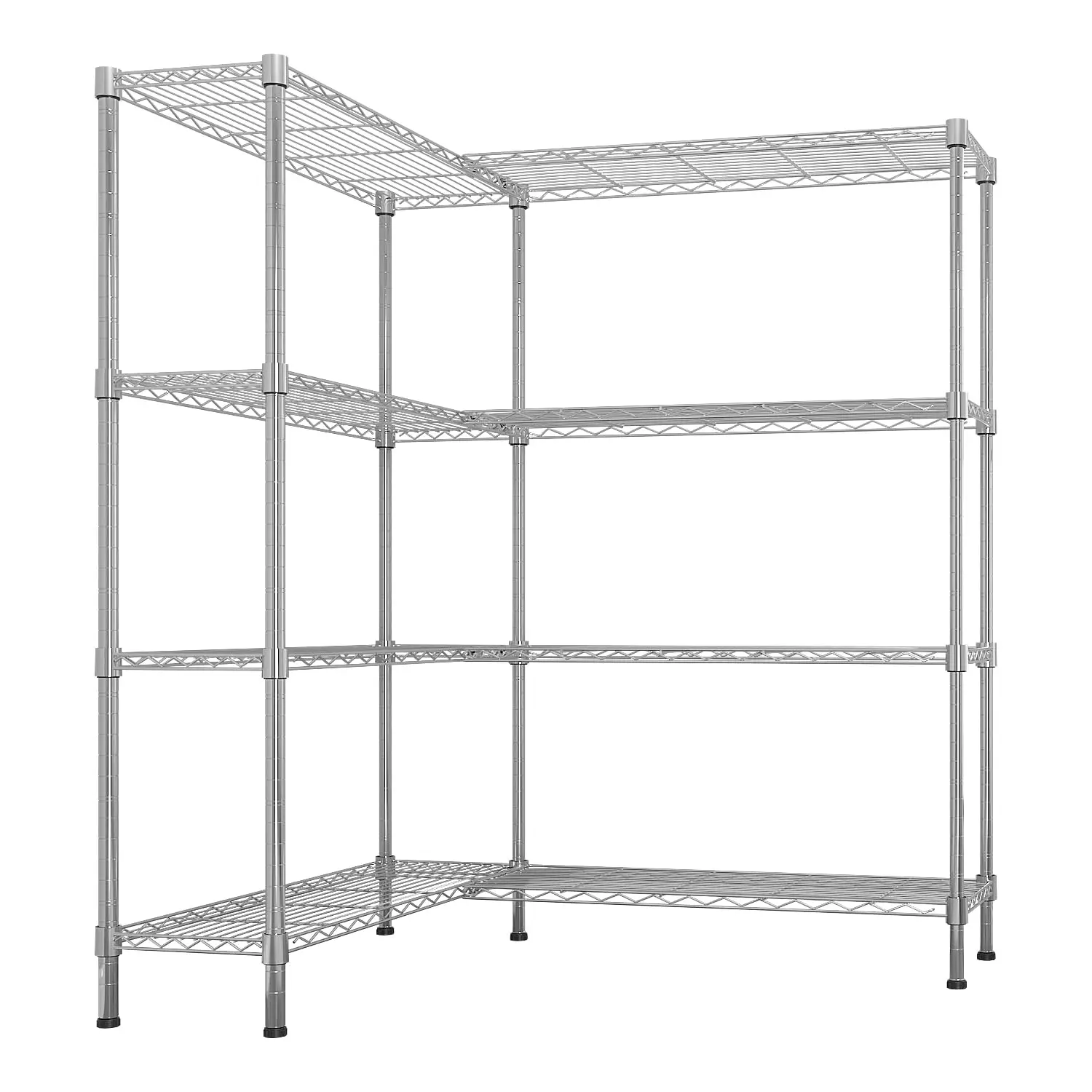 4 Tier Wire Shelving Unit Heavy Duty Adjustable Metal Shelf NSF Certified Storage Rack Garage Kitchen Pantry Chrome, Customized