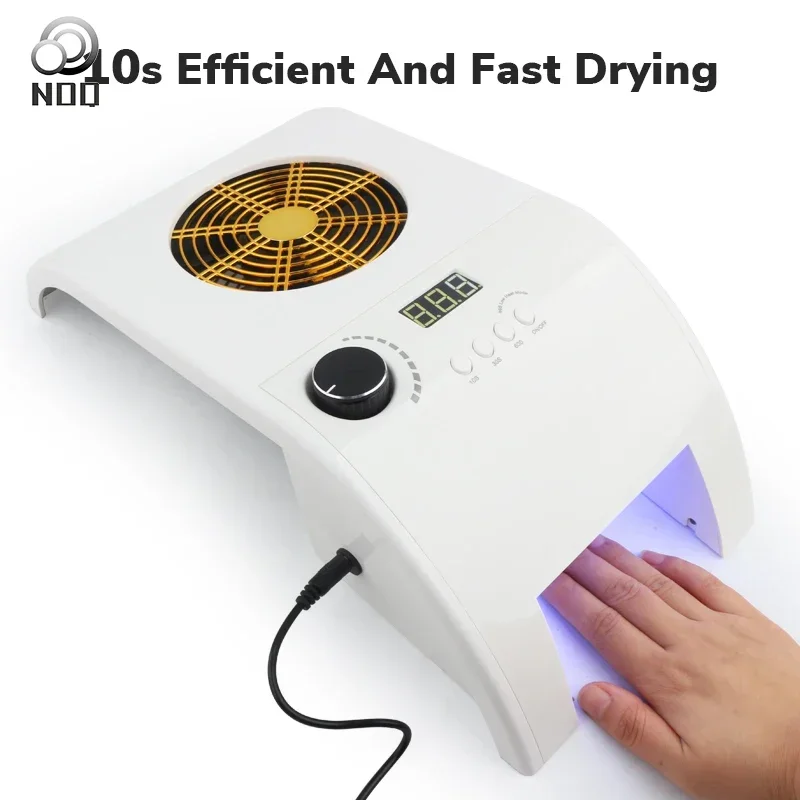 NOQ Nail Dust Collector 4 in 1 Nail Dust Collector Acrylic Electric Drill Fans Nails LED Table Light Fashion Salon Gold Cleaner