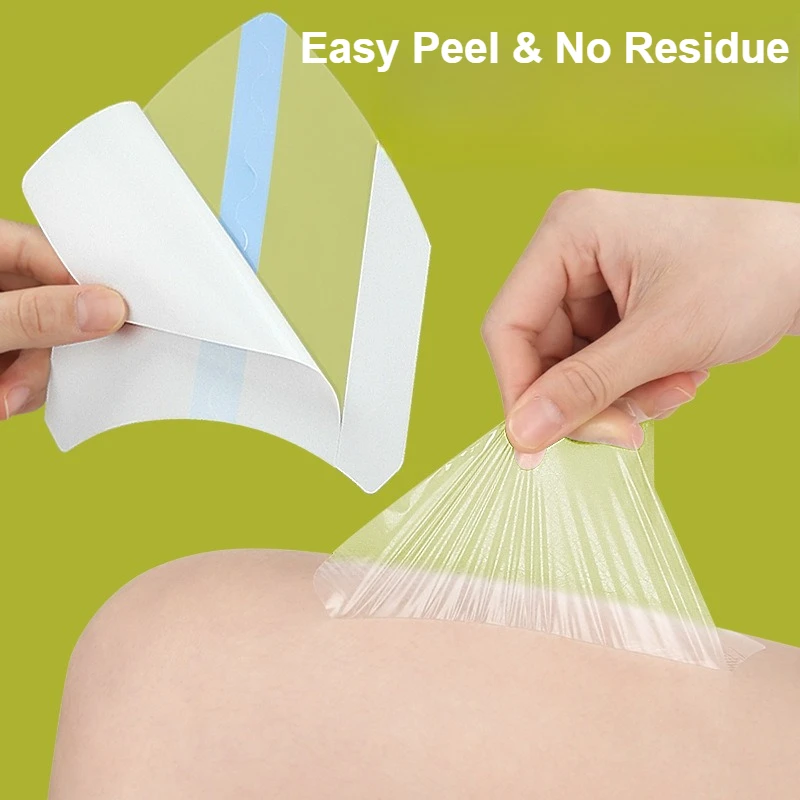 

50Pcs Non Woven V Shape Thigh Patch Sweat Barrier Anti Chafing Leg Protector Invisible Pressure Relief Soft Comfortable Adhesive