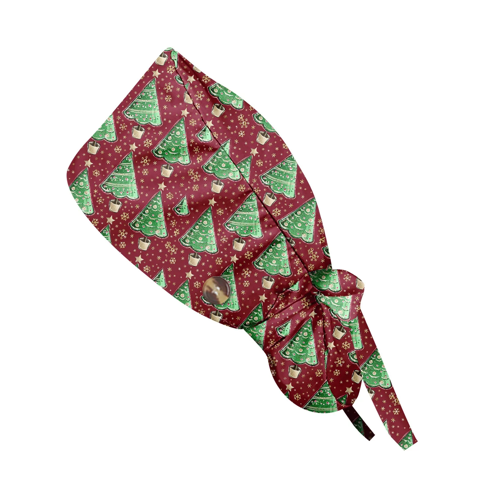 Długie włosy Kapelusz roboczy Moda Świąteczny nadruk Regulowana czapka robocza Salon kosmetyczny Czapka do karmienia Kobiecy kapelusz chirurgiczny Czapki do szorowania Acces