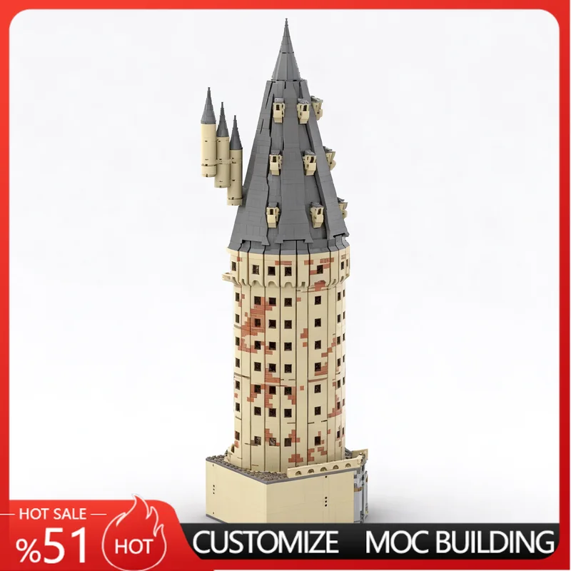 

4660PCS Main Castle Tower Model Creative MOC Wizard School Architecture Building Blocks DIY Assembly Educational Toy For Display