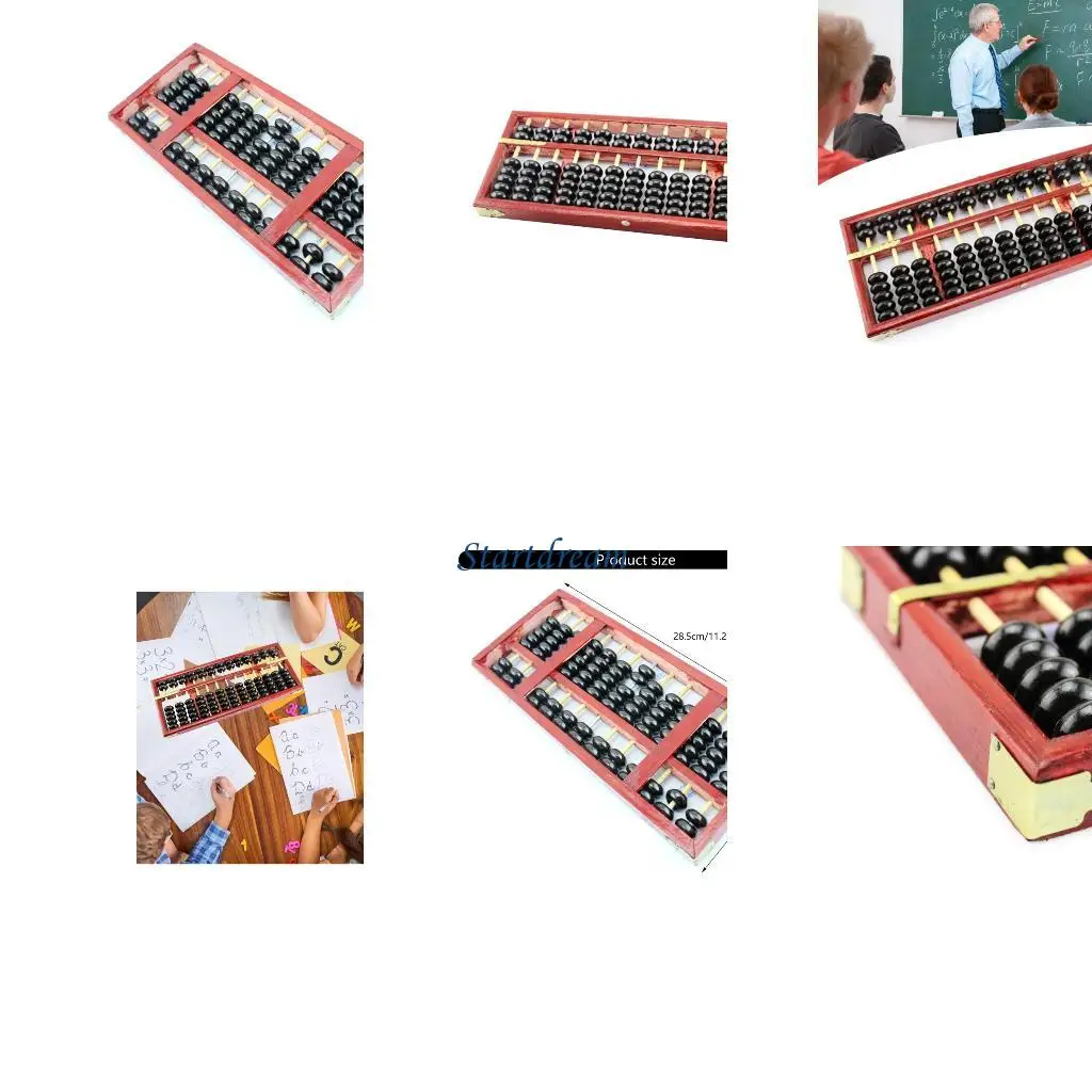 

13-значный Abacus традиционный древесный Abacus Образовательная игрушка 13 колонка 7 бусин Abacus K92C