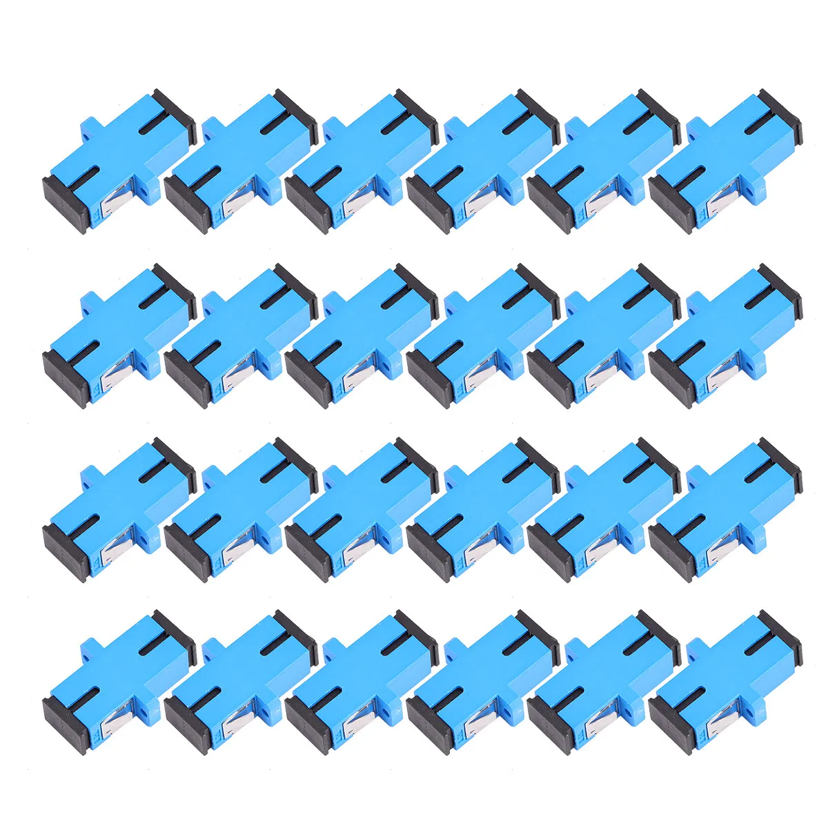 24Pcs - Optic Coupler Detachable Fiber Adapter Free Hanging Precision Tooled Metal Exact Protected