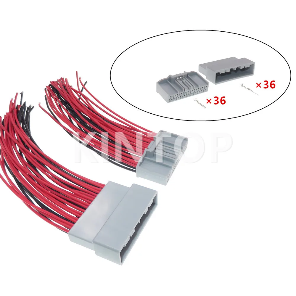 

1 Set 36 Pins AC Assembly Car Small Power Male Female Docking Socket MX34036SF1 Auto Display Screen Wire Plug for Honda