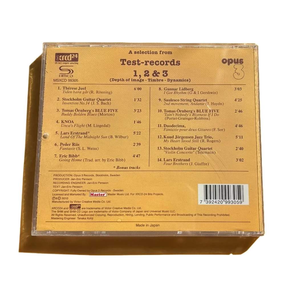 Opus 3 Test Records 1 2 & 3 CD Audiophile HiFi System Test Disc Jazz Classical Reference Recording In Stock