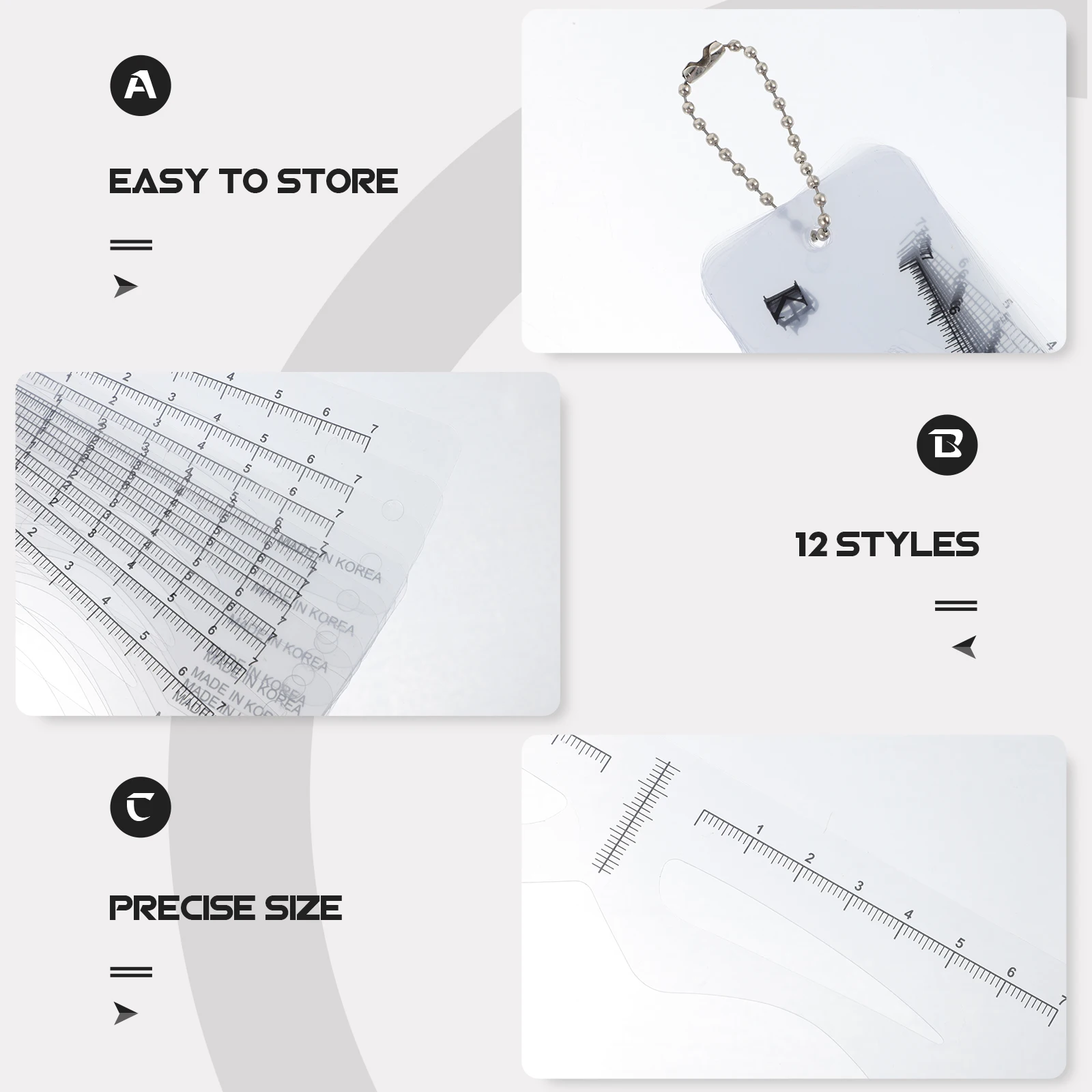 

2 Sets Eyebrow Template Drawing Cards Templates Makeup Tools Stencils Shaping Beauty