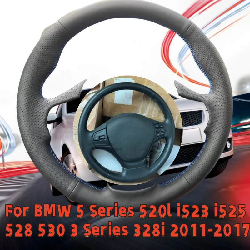 

Hand-Sewn MicrofiberLeather Car Steering Wheel Cover For BMW 5 Series 520l I523 I525 528 530 3 Series 328i 2011-2017 Accessories