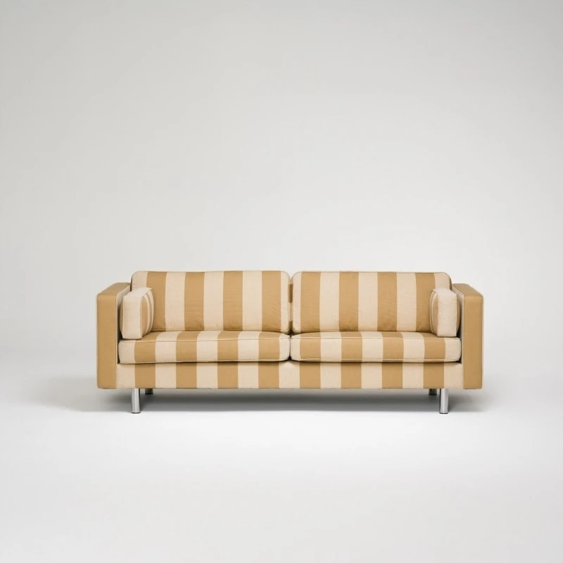 study bedroom, small apartment sofa, American stripes, single sofa chair, homestay leisure
