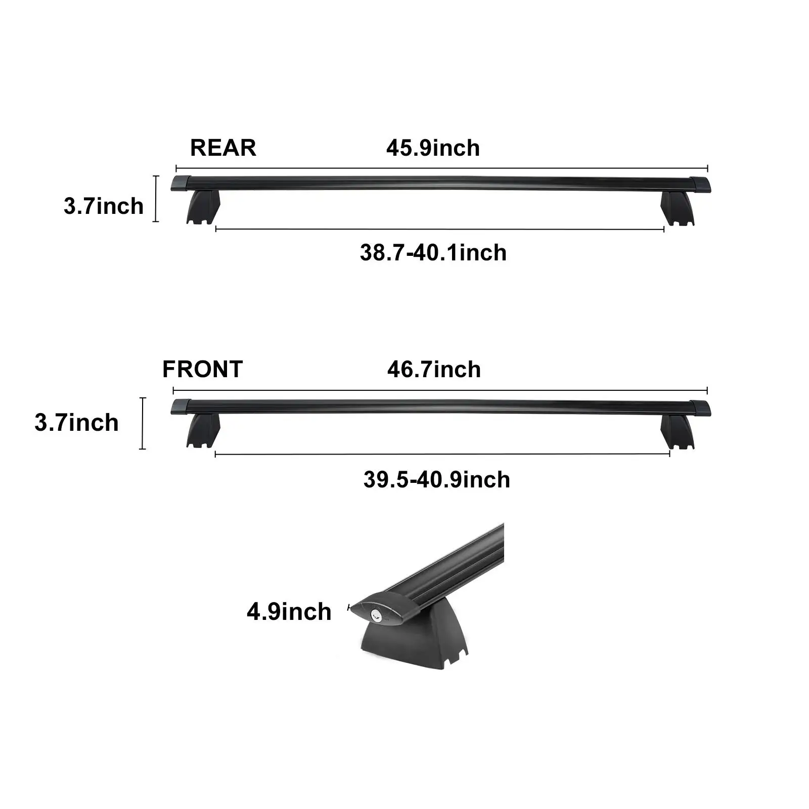 Roof Rack Cross Bars, Compatible with 2011-2021 for Jeep grand cherokee with Grooved Side Rails, 200lbs Load Capacity, Aluminum Crossbars with Locks, for rooftop Cargo Carrier Bag Luggage Kayak Bike