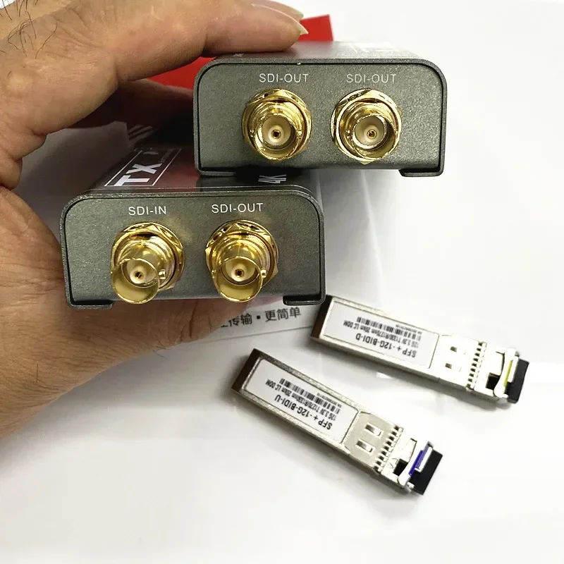 4K 60hz 12G SDI Fiber Extender Over LC Fiber Optical Cable 20Km HD 4K SDI Video Audio Fiber Transmitter and Receiver Connector