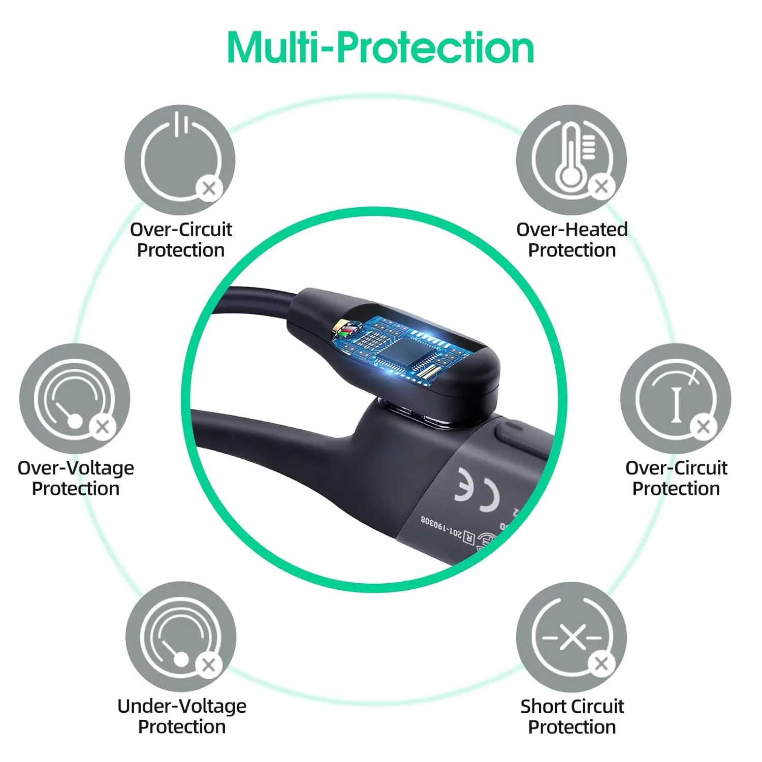 Cable cargador magnético Cable de carga USB protección contra sobrecarga conducción ósea auriculares para después de Shokz AS800 AS803 S810