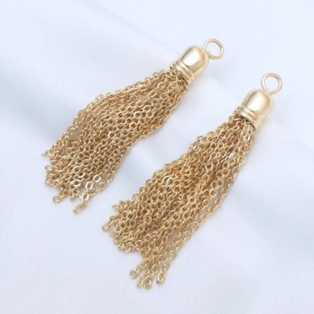 

1Pcs Copper Charms 14K Gold Color Handmade Chain Tassel Pendant DIY Earrings Earrings Buckle Pendant Bracelet Jewelry Pendant