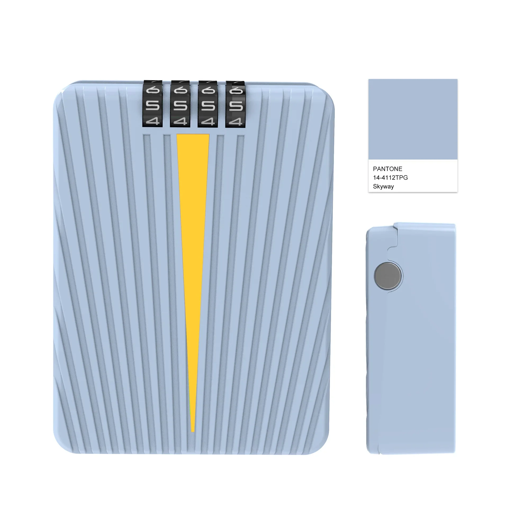 Cassetta di sicurezza con chiave montata a parete a colori creativi, serratura con codice a 4 cifre, password, scatola di immagazzinaggio sicura per soldi in plastica, per scrivania per studenti, ufficio domestico