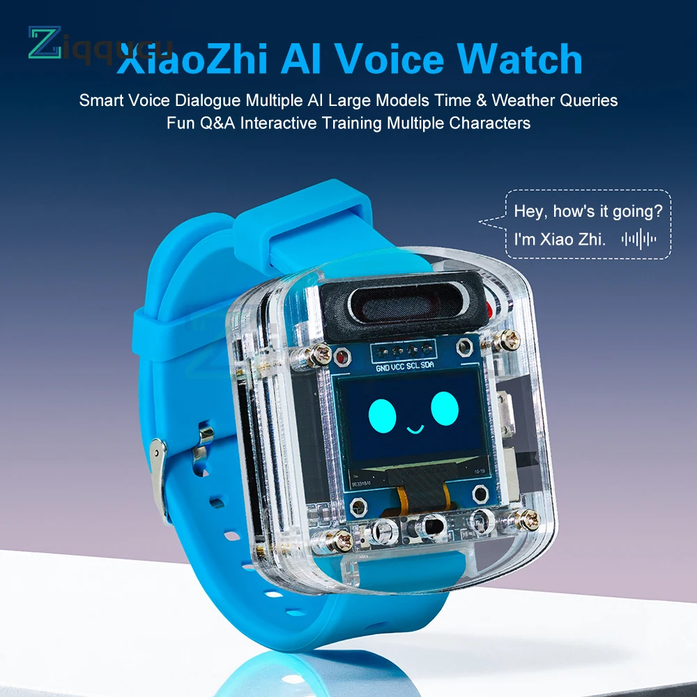 

ESP32-S3 AI Smart Watch Development Kit - 0.96" OLED Display with Xiaozhi Voice Assistant for Artificial Intelligence Dialogue