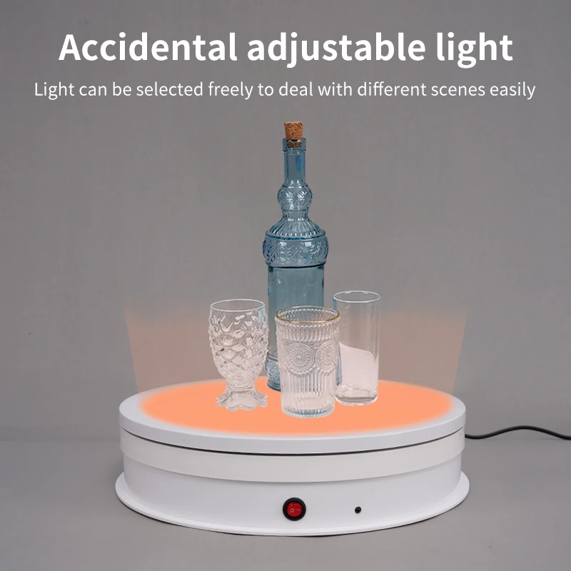 Plate-forme d'affichage RVB pour documents, télécommande intelligente, accessoires de prise de vue vidéo, diffusion en direct, rotation, coloré, 30cm