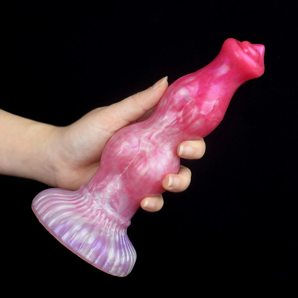 QKKQ Sex Toys Fantasy Huge Dog Dildo Man And Woman Gay Masturbators Animal Big Knot Penis Adult Supplies 3 Sizes Anal Plug 18