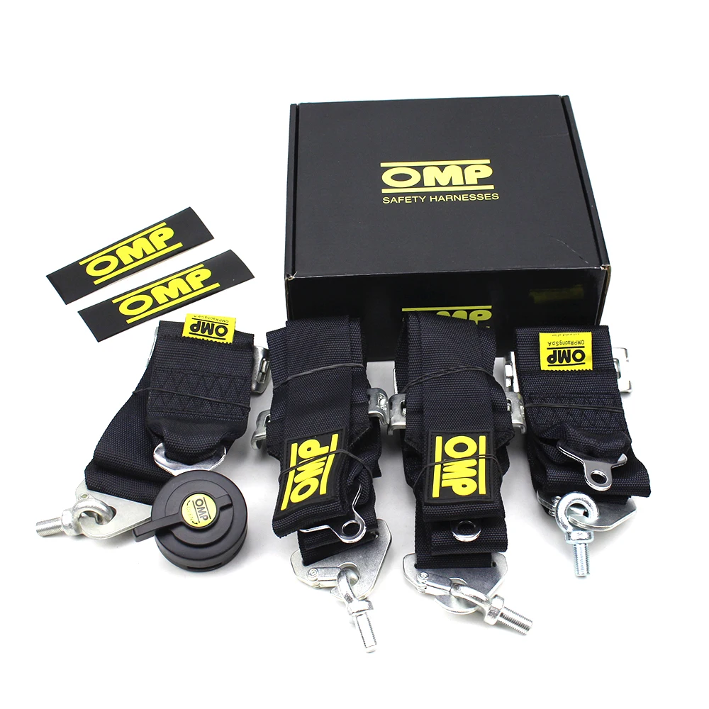 Universal 4 Point 6 Point Racing Car Seat Belt Harness With Camlock Quick Release Snap-On 3\