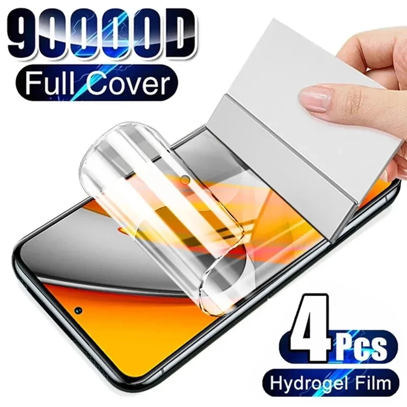 1-4Pcs Hydrogel Film For iPhone 11 12 13 14 Pro Max 7 8 Plus XR X XS Max SE 2020 12 13 Mini 14 Plus Screen Protector Full Cover