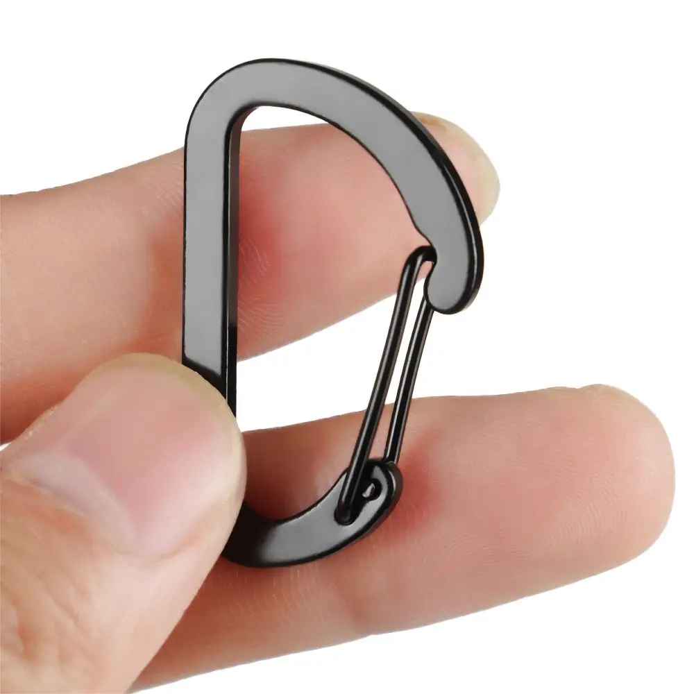 1/4/8pcs Aluminum Alloy Outdoor Climbing Camping Hiking Snap Clip D Carabiner Keychain Water Bottle Hooks
