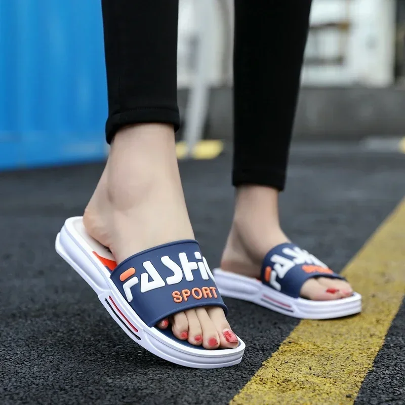 2024 New Summer Slippers Couple Men and Women Wear Extra Large 36-50 Indoor Home Men and Women\'s Cool Slippers